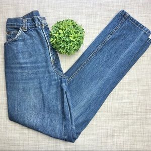 Vintage chic super high rise straight leg jeans